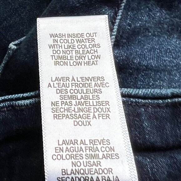 Good American Skinny Jeans Size 4/27 Good Legs Raw Hem Denim Blue Organic Cotton - Picture 12 of 12